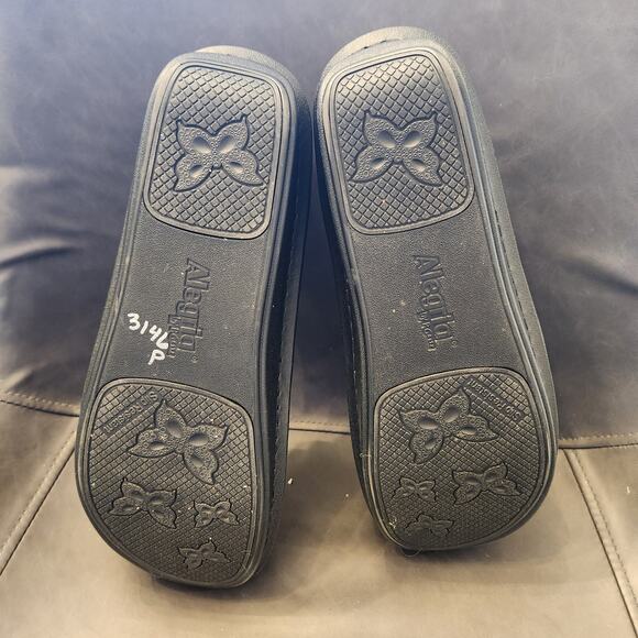 Alegria Debra Black Sprigs Lace Pattern Clog Shoes Size 11 - Picture 6 of 7